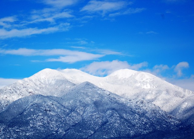 Taos Mountain on a glorious winter day
